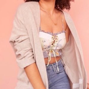 Donni Oversized Ribbed Sandwash Duster Cardigan